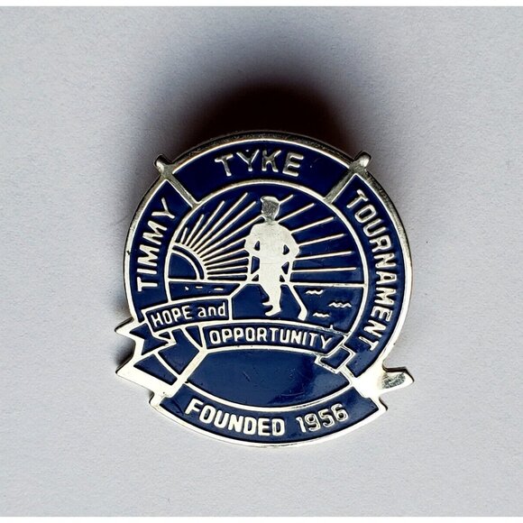 Timmy Tyke Tournament Hope And Opportuntity Founded 1956 Brooch Lapel Pin - Picture 1 of 2